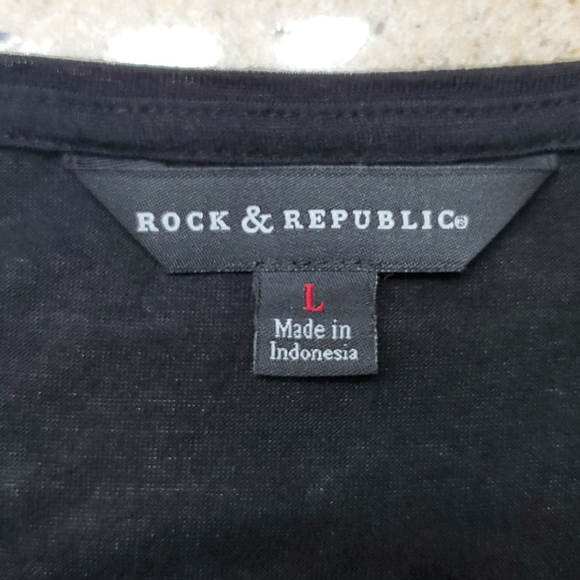 Rock and Republic leather look top - Picture 5 of 6